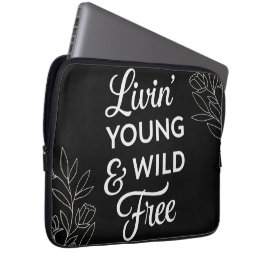 Funda Para Portátil Young, Wild, & Free- Yin Yang Laptop Sleeve