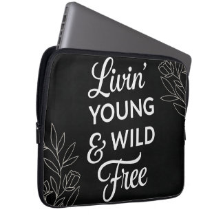Funda Para Portátil Young, Wild, & Free- Yin Yang Laptop Sleeve