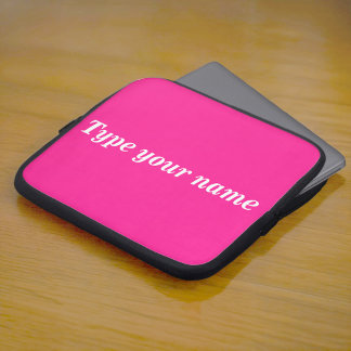 Funda Para Portátil Your Name on Pink Laptop Sleeve