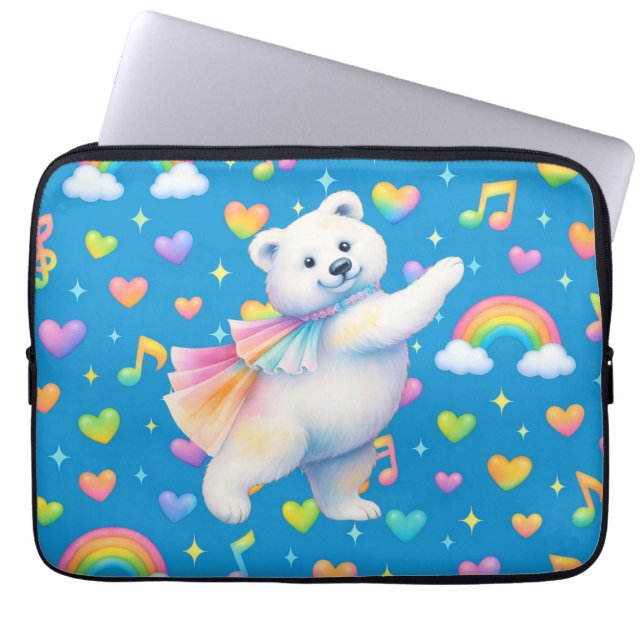 Funda Para Portátil Zarah Dancing Polar Bear Notebook  (Frente)