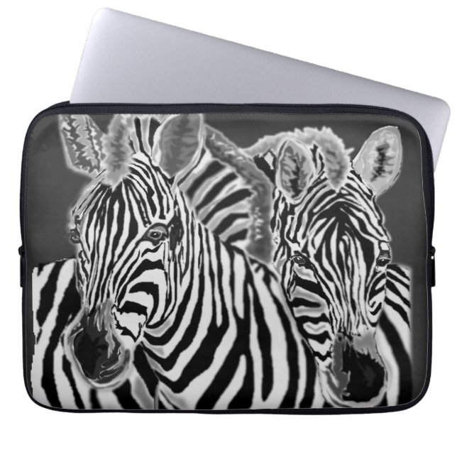 Funda Para Portátil Zebra Couple Laptop Sleeve (Frente)