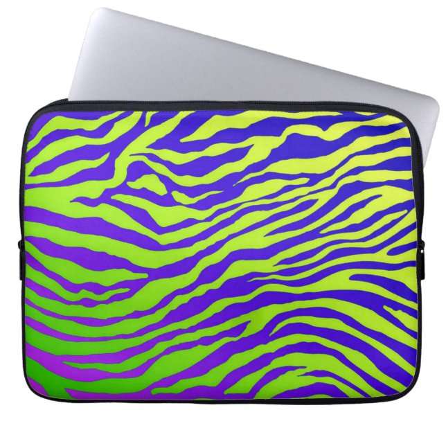 Funda Para Portátil Zebra verde (Frente)