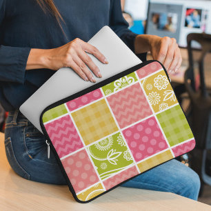 Funda Para Portátil Zigzag, Chevron, Polka Dots, Gingham, Patchwork