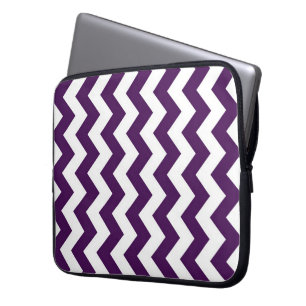 Funda Para Portátil Zigzag morado y blanco