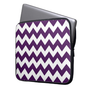 Funda Para Portátil Zigzag morado y blanco