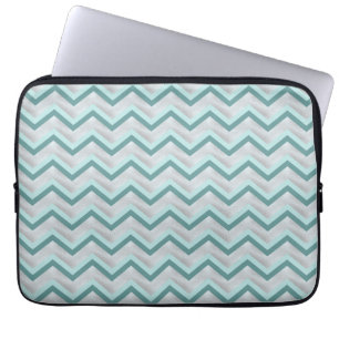 Funda Para Portátil ZigZag verde azulado y Perlas
