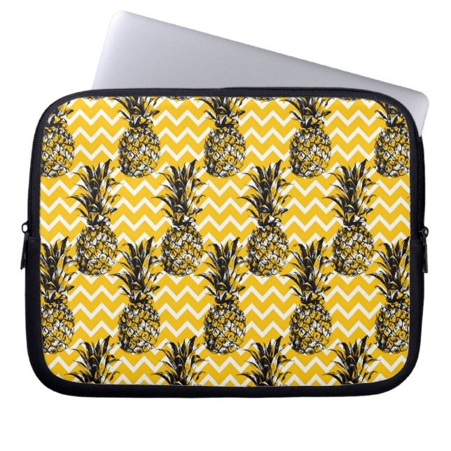 Funda Para Portátil Zigzags de piña (Frente)