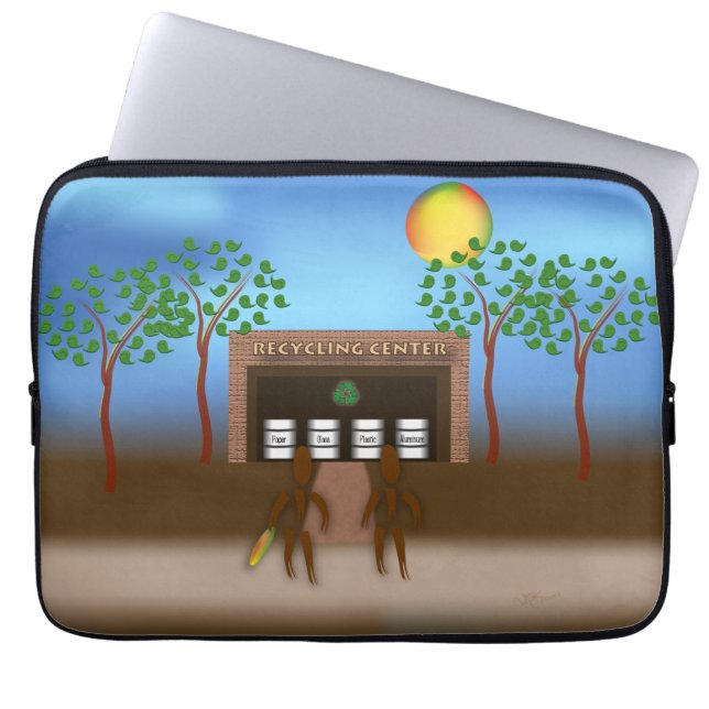 Funda Para Portátil Zinglees ~ Reciclaje (Frente)