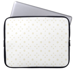 Funda Para Portátil Zinnia dorada blanca Sol