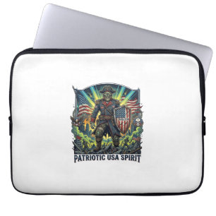 Funda Para Portátil Zombi Patriótico General Zombi Patriótico Apocalip