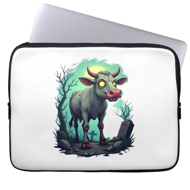 Funda Para Portátil Zombie Cow Apocalypse (Frente)