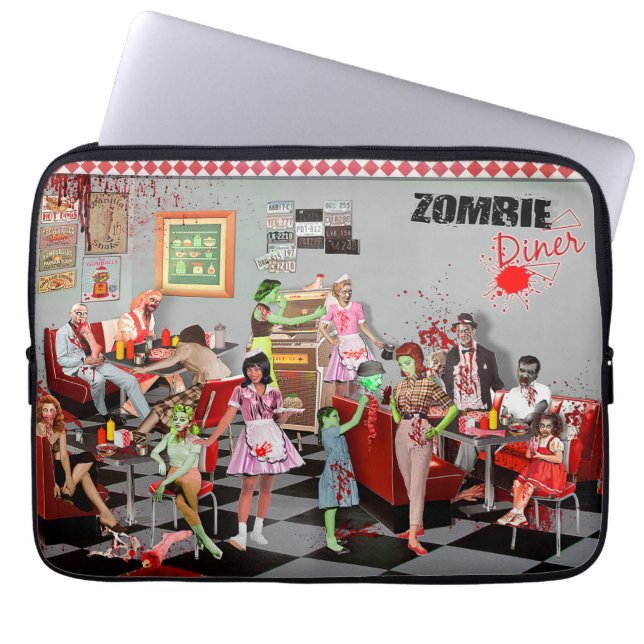 Funda Para Portátil Zombie Diner (Frente)