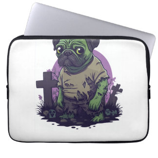 Funda Para Portátil Zombie Pug � Undead Funny Halloween Dog