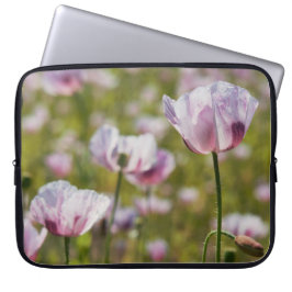 Funda Para Portátil Zomers veld met  lila bloemen in bloei.