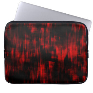 Funda Para Portátil Zonas rasgadas en rojo brillante y negro