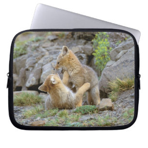 Funda Para Portátil Zorro gris sudamericano (Lycalopex griseus) pareja