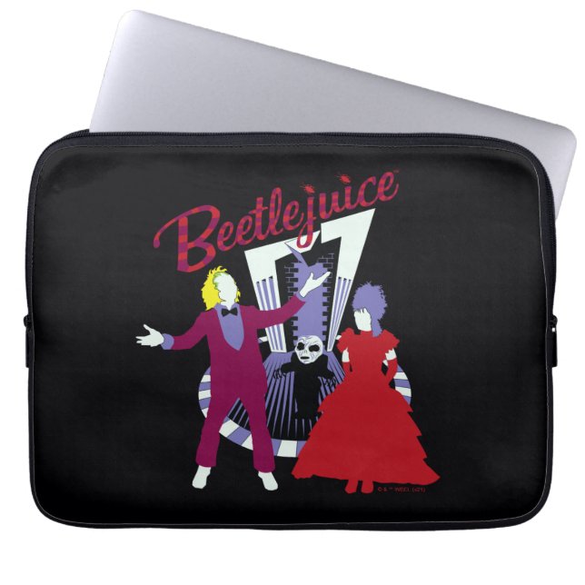 Funda Para Portátil Zumo de remolacha | Beetlejuice & Lydia Boda (Frente)