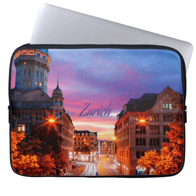 Funda Para Portátil Zurich Suiza Sunset (Frente)