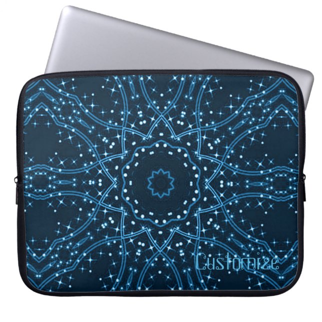 Funda para portátiles Blue Galaxy Stars (Frente)