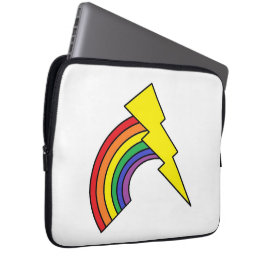 Funda para portátiles con arco iris y perno de luz
