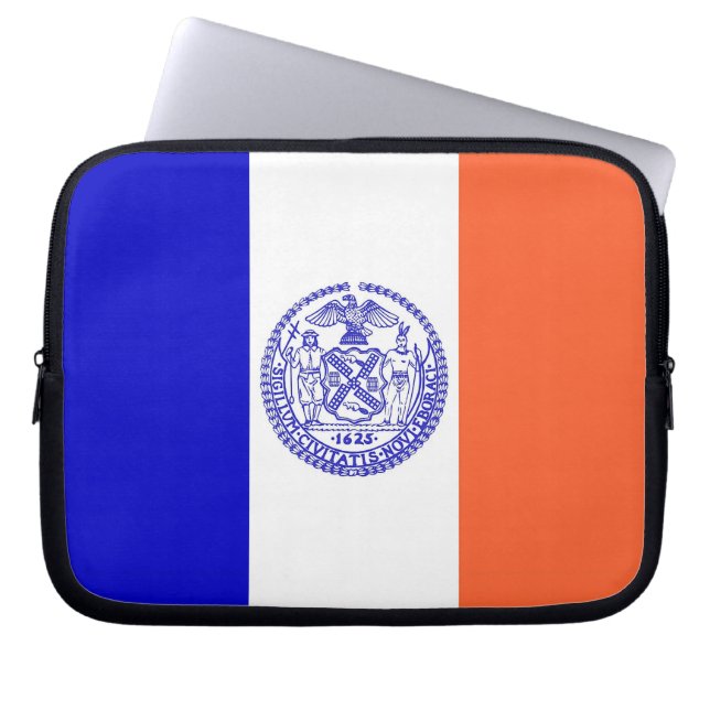 Funda para portátiles con bandera de Nueva York (Frente)