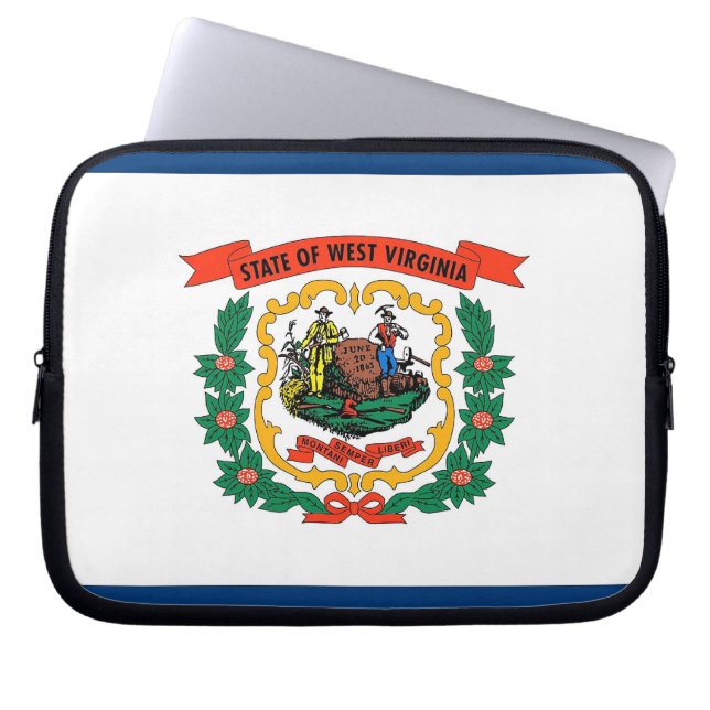 Funda para portátiles con bandera de Virginia Occi (Frente)
