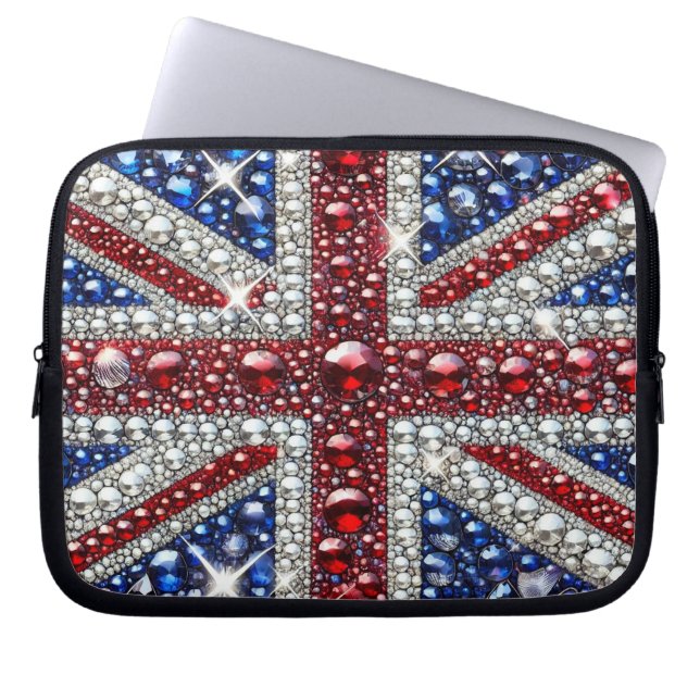 Funda para portátiles con diseño de colores britán (Frente)