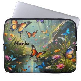 Funda para portátiles con mariposas
