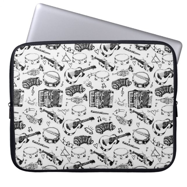 Funda para portátiles de fondo de instrumentos de  (Frente)