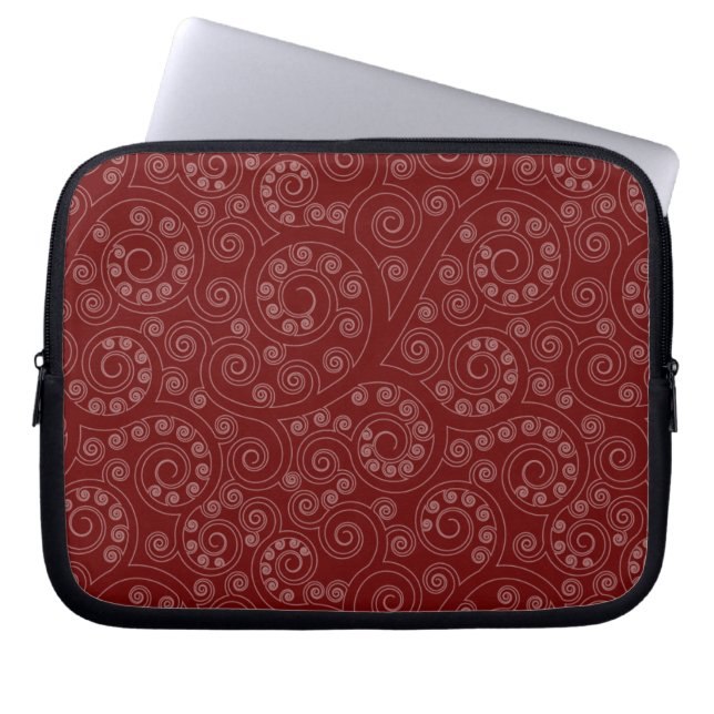 Funda para portátiles del patrón hindú Swirl (Frente)