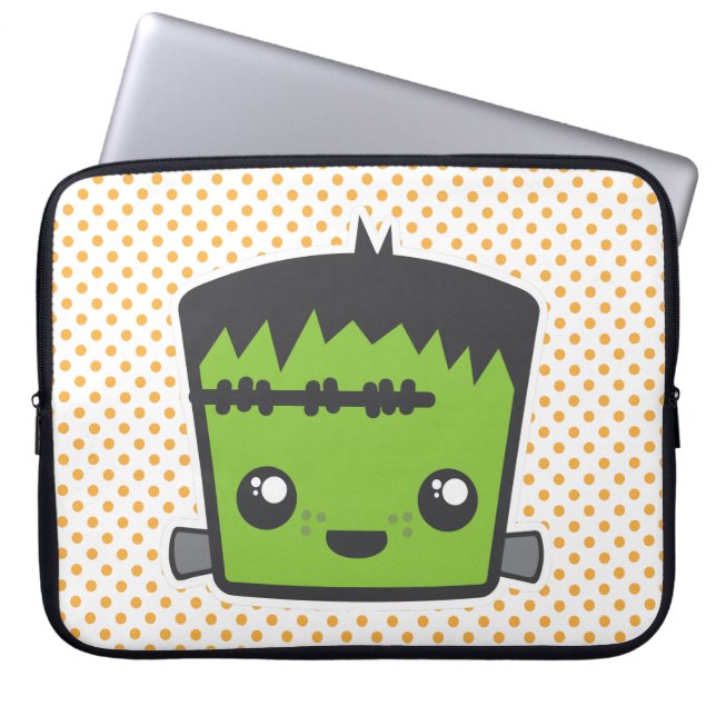 Funda para portátiles Kawaii Frankenstein (Frente)