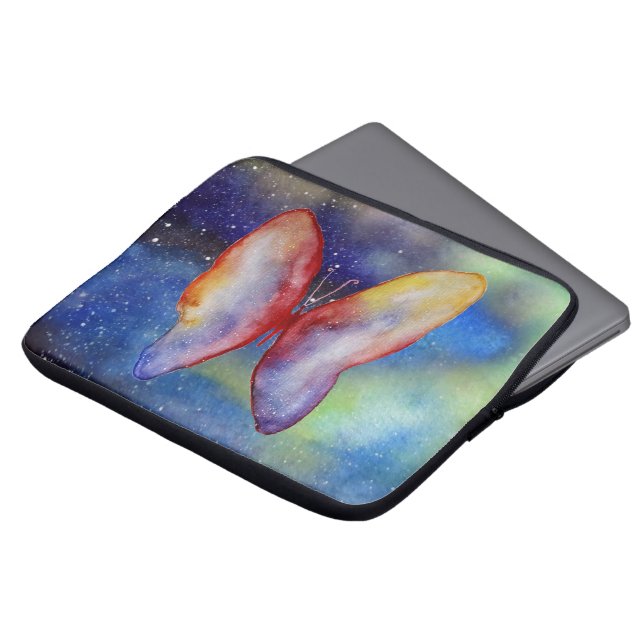 Funda para portátiles Neoprene de arte de mariposa (Superior anverso)