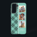Funda Para Samsung Galaxy S21 3 Nombre personalizado moderno para gérnagas de fo<br><div class="desc">3 Photo Preppy Plaid Modern Girly Personalizado Nombre personalizado Smartphone Samsung Galaxy Phone Case incluye 3 de tus fotos favoritas con tu nombre personalizado en un elegante patrón de manto verde preppy. Perfecto para cumpleaños, Navidades, Día de la Madre, hermana, mejor amiga y más. Diseñado por © Evco Studio www.zazzle.com/store/evcostudio...</div>