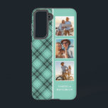 Funda Para Samsung Galaxy S21 3 Nombre personalizado moderno para gérnagas de fo<br><div class="desc">3 Photo Preppy Plaid Modern Girly Personalizado Nombre personalizado Smartphone Samsung Galaxy Phone Case incluye 3 de tus fotos favoritas con tu nombre personalizado en un elegante patrón de manto verde preppy. Perfecto para cumpleaños, Navidades, Día de la Madre, hermana, mejor amiga y más. Diseñado por © Evco Studio www.zazzle.com/store/evcostudio...</div>
