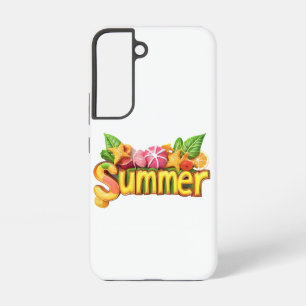 Funda Para Samsung Galaxy S22 3d Texto de verano - Colorido Texto de verano con