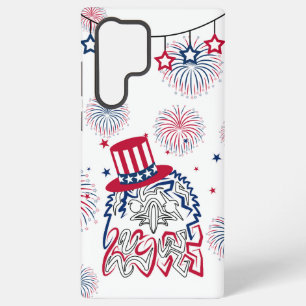 Funda Para Samsung Galaxy S22 Ultra 4 de julio Día de la Independencia Águila American