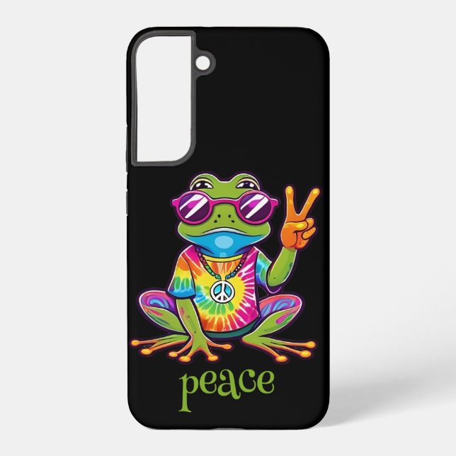 Funda Para Samsung Galaxy 60s 70s Hippy Hippie Peace Frog (Reverso )