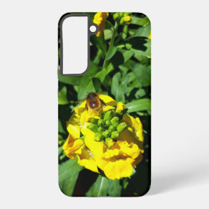 Funda Para Samsung Galaxy S22+ Abeja a las flores amarillas