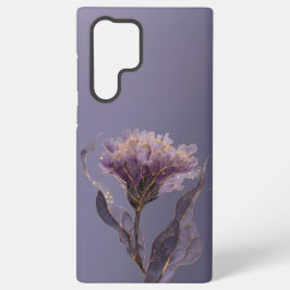 Funda Para Samsung Galaxy S22 Ultra Acientos Florales Inspirados en Peonía Púrpura con
