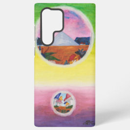 Funda Para Samsung Galaxy S22 Ultra Acuarela Fantasía Dimensiones Pirámide Sueños Mund