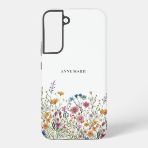 Funda Para Samsung Galaxy S22+ Acuarela Floral Personalizada