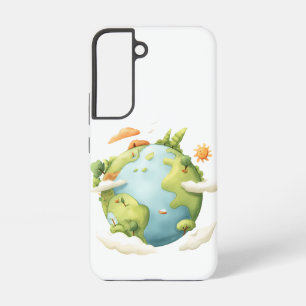 Funda Para Samsung Galaxy S22 Acuarela Tierra-Personalizado Tierra con Elemen de
