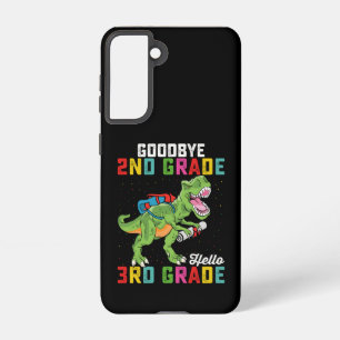 Funda Para Samsung Galaxy S21 Adiós 2° grado Hola 3° grado T Rex Dinosaurio