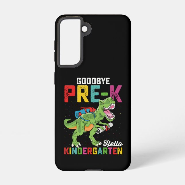Funda Para Samsung Galaxy Adiós Pre K Hello Kindergarten T Rex School (Reverso )
