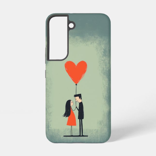 Funda Para Samsung Galaxy Adorable Couple Ilustracion Samsung Funda (Reverso )