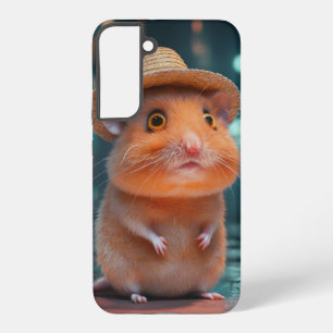 Funda Para Samsung Galaxy S22+ Adorable hámster con sombrero de paja - Diseño de