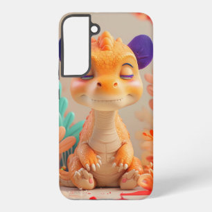 Funda Para Samsung Galaxy S22+ Adorable personaje de dragón bebé 3D con orejas mo