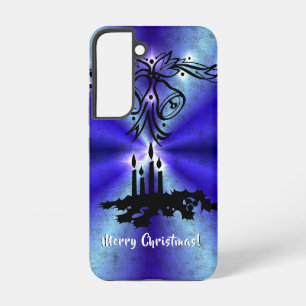 Funda Para Samsung Galaxy S22 Adviento, Magia de Navidad en Azul