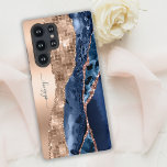 Funda Para Samsung Galaxy S22 Ultra Agate azul índigo moderno y hoja de confetti de or<br><div class="desc">Añada un toque de elegancia moderna a su iPhone 13 con nuestro impresionante "Modern Indigo Blue Agate & Rosa Gold Confetti Leaf Samsung Galaxy S22 Ultra Funda". Este funda elegante y elegante presenta una combinación cautivadora de diseño de ágate azul índigo y detalles de hojas de confeti de oro subió,...</div>