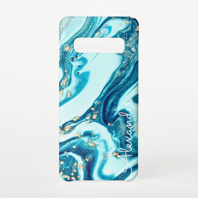 Funda Para Samsung Galaxy Agate personalizado nombre escrito a mano moderno  (Reverso)